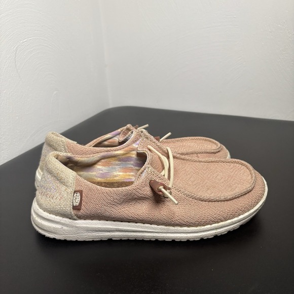 Hey Dude‎ WENDY Knit II Pink Salt Rose Slip On Shoes Loafer Women Size 7 - Picture 2 of 8